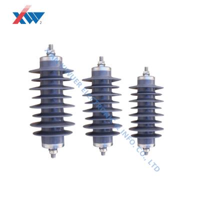 China 35kv~110kv composite pin insulator distribution type polymer-housed metal oxide surge arresters light weight for sale