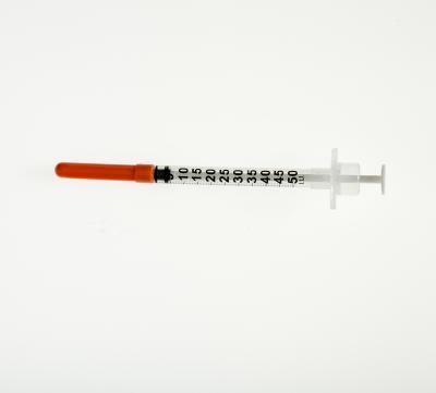 中国 0.5ml Medical Disposable Injection Insulin Syringe MOQ 100 Transparent For Hospital Use 販売のため