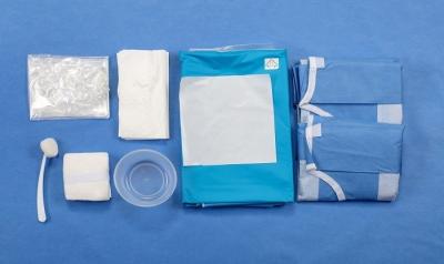 China Angiography Flexible Wrapping Surgical Packs Medical Packs Consumables With Tube Cover for sale
