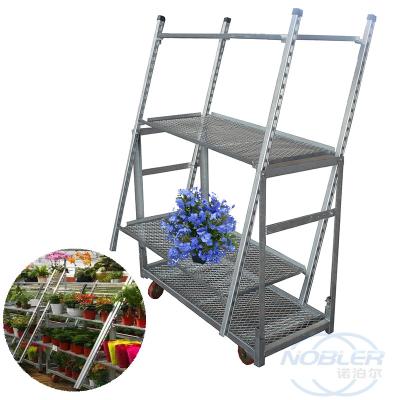 China 1350*565*1900mm Metal Mesh Type Dutch Flower Trolley Rust Proof for sale