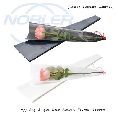 中国 Perforated Pp Cellophane Plastic Flower Bouquet Sleeves Clear Customised Printed 販売のため