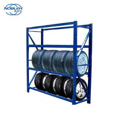 中国 Powder Coating Metal Tire Stacking Rack System Detachable For Forklift 販売のため