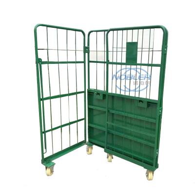 China Warehouse Storage Cage, Butterfly Cage Tire Frame Free Folding With Casters for sale