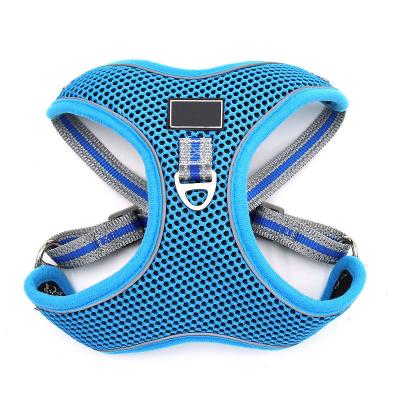 China Baby Blue Pet Vest Harness Reversible Personalised Dog Harness for sale