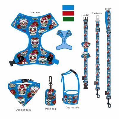 China Breathability Dog Poop Bags No Pull Harness Leash Collar Set for sale