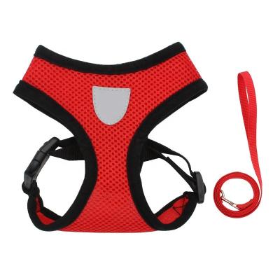 China Breathable Mesh Puppy Chest Harness Simple Design Cat Vest Harness for sale