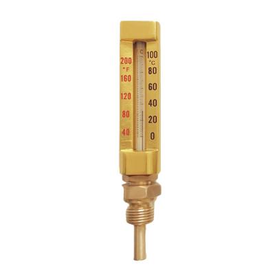 China V Line 160MM 100 Deg Industrial Glass Thermometers 3/4