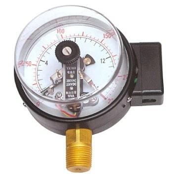 China Magnetic 2.5in 16 Bar Electric Contact Pressure Gauges 1/2