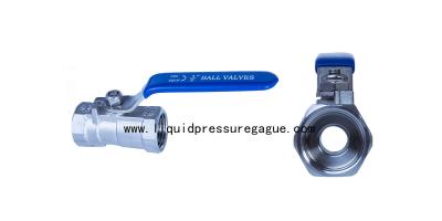 China SS304 1 PC Ball way Valve With Bule Handle 1/2