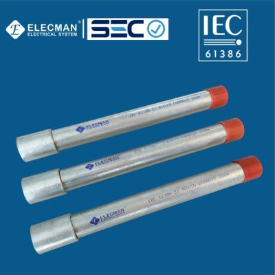 China Rigid IEC 61386 Conduits Carbon Steel Electrical Metallic Tubing for sale