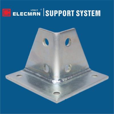 China ELECMAN Galvanized Steel Strut Base Plate Strut Channel Base 5