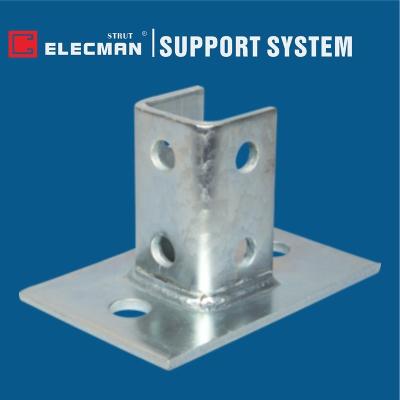 China Single Colum Double Strut Post Base Galvanized Steel For Strut Channel for sale
