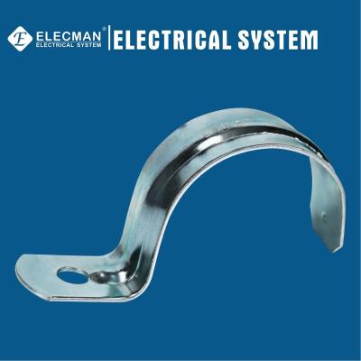 China EMT Conduit Fitting 2 In. EMT Strap One Hole Galvanized Steel for sale