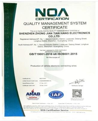 ISO - Shenzhen Zhongjian Tianhang Electronics Co., Ltd.