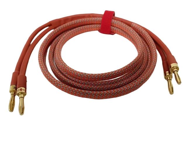 Pure Copper Braided HiFi Speak Cable Gold Plated Male Audio Cables and Interconnects