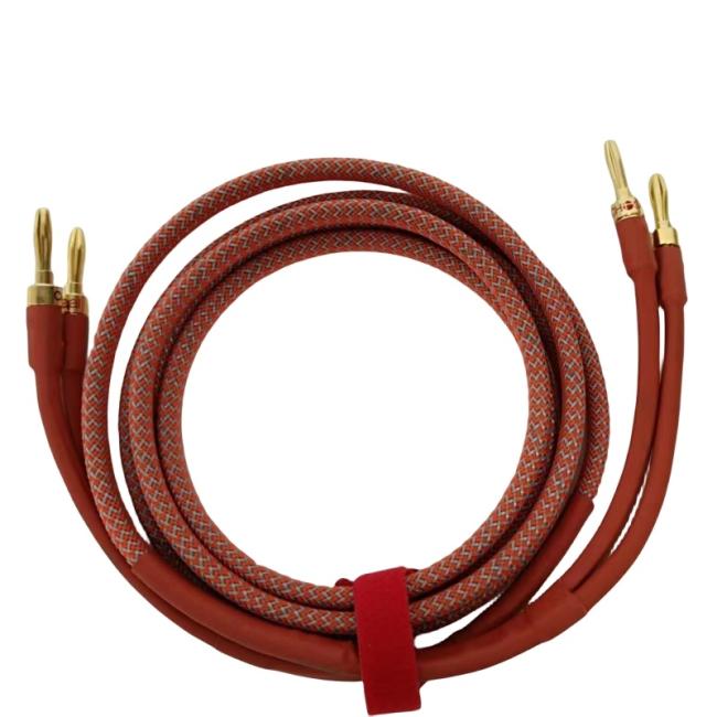 Pure Copper Braided HiFi Speak Cable Gold Plated Male Audio Cables and Interconnects