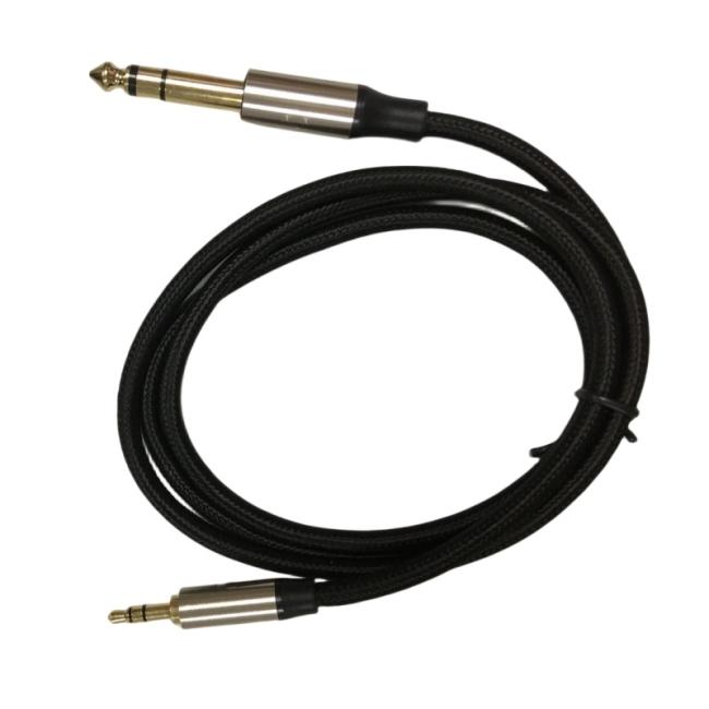 Male to Male Aux Cable Heavy Duty 3.5 mm to 6.35 mm Adapter Jack Audio Cable