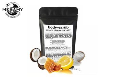 China Honey Coffee Organic Lemon Body Scrub Brown For Cellulite Acne Stretch Marks for sale