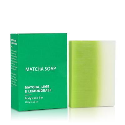China Private Label Nature Organic Moisturing Matcha Lemengrass handmade bath soap 135g for sale