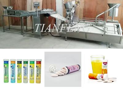 China Horizontal SS304 80pcs/Min effervescent Tablet Tube Filling and packing Machine for sale
