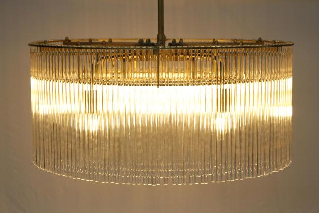 Chandelier crystal detail