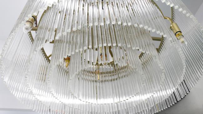 Chandelier in dining room setting
