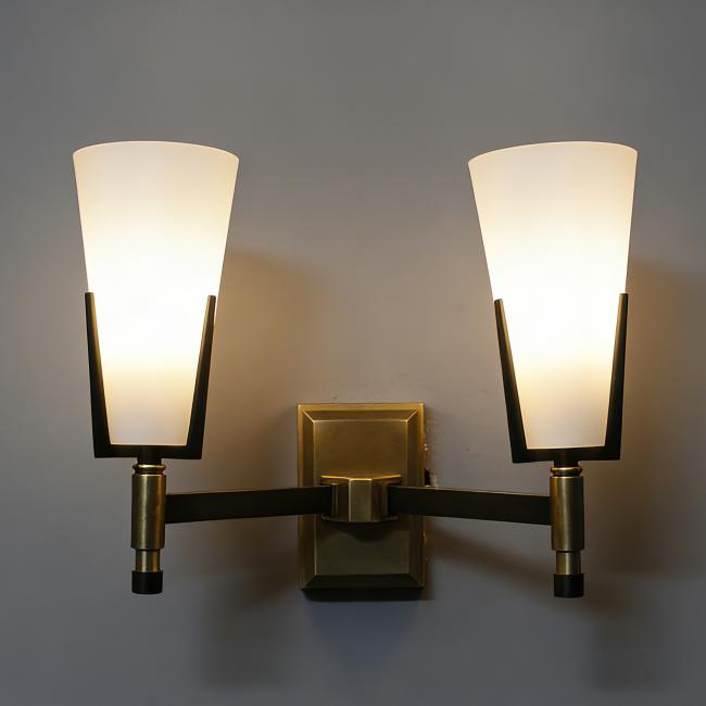 LED wall lamp installed in bathroom setting