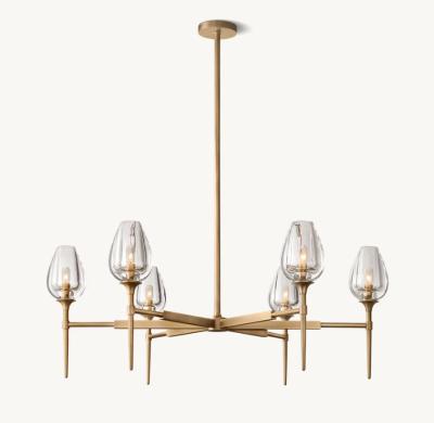 China Large Modern Glass Drop Light Chandelier for sale