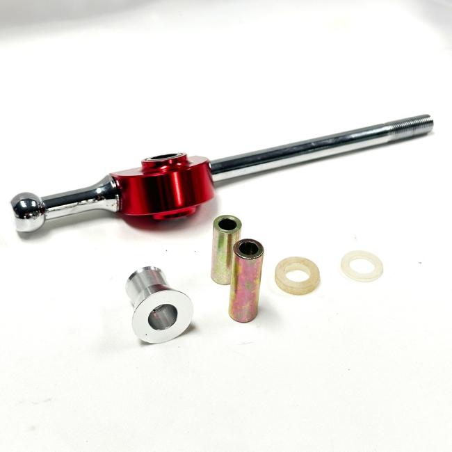 Short shifter assembly showing premium materials and finish