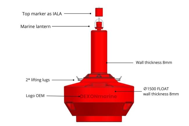 DMF1500 Lateral Navigation Aid Buoy