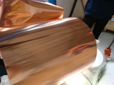 China Corrosion Resistance Copper Shielding Foil / PET Copper Foil Sheets For Battery for sale
