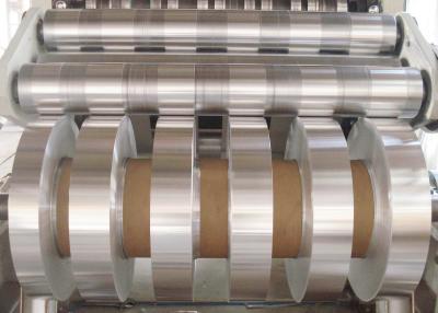 China Narrow Aluminium Strips For Radiator , Aluminium Sheet Coil Silver Color for sale
