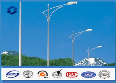 China IP 65 Lighting Fixture 20 W - 400 W Lamp Power 10M Conical Shape Street Lighting Steel Pole for sale