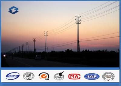 China Transmission Line Electrical Power Pole HDG Polygonal Shape 132 KV Steel Pole for sale