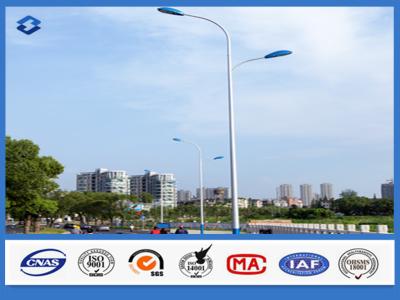 China 6m - 12m High LED Light Street Lighting Hot Dip Galvanized Steel Pole for sale