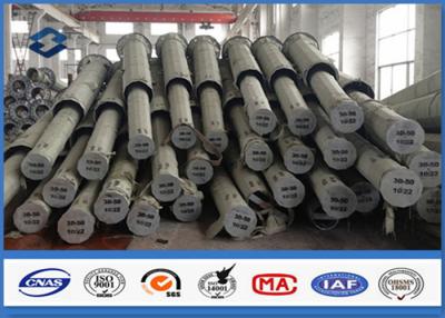 China Galvanized tube steel Transmission Power Pole for 69KV Transmission Line for sale