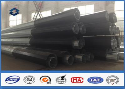 China 60ft Polygonal Power Transmission Steel Utility Poles Tubular Steel Pole Flange Mode for sale