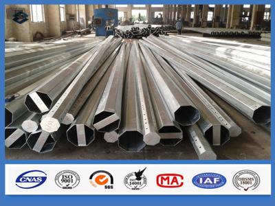 China Polygonal / Tubular galvanized structural steel tubing , AWS D1.1 standard galvanised metal posts for sale