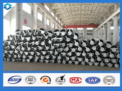 China los 70ft alquitrán galvanizado y negro de Q420 5m m grueso pintaron a poste eléctrico de acero en venta
