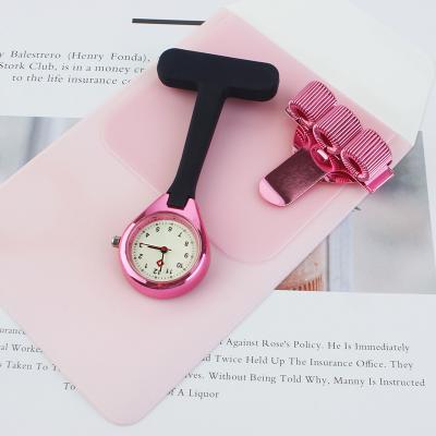 China Silicone Nurse Watch Fob Pocket Quartz Doctor Clock Medical with Pencil Case and Pen Holder Suit Nursing Accessories Gif for sale