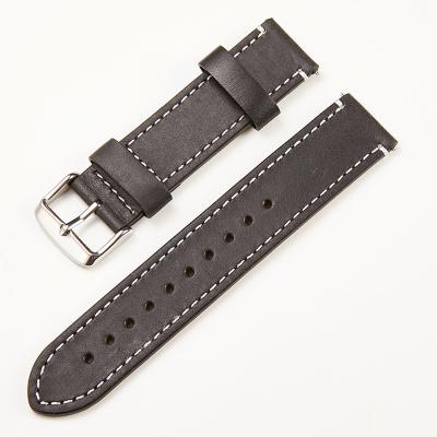 China Vintage Genuine Leather Watchband oil wax cowhide strap accessories switch quick release raw ear smart strap leather wat for sale