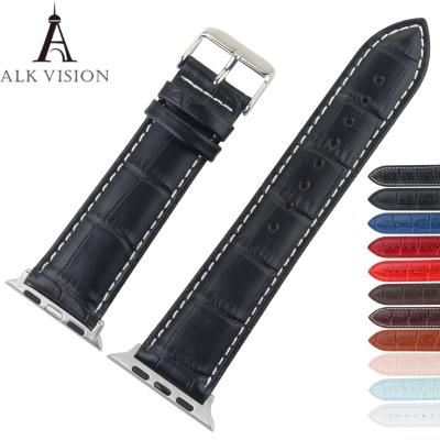 China ALK iWatch band Genuine Leather Bracelet Belt For Apple Watch band  38 40 42 44mm Series 4/3/2 Strap For Smartwatch Acce for sale