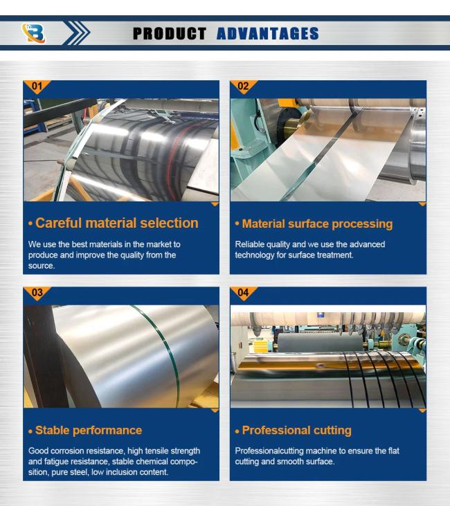Stainless Steel Full Hard Half Hard 301 Stainless Steel 0.8mm 1.0mm 5cr15MOV Stainless Steel Coil