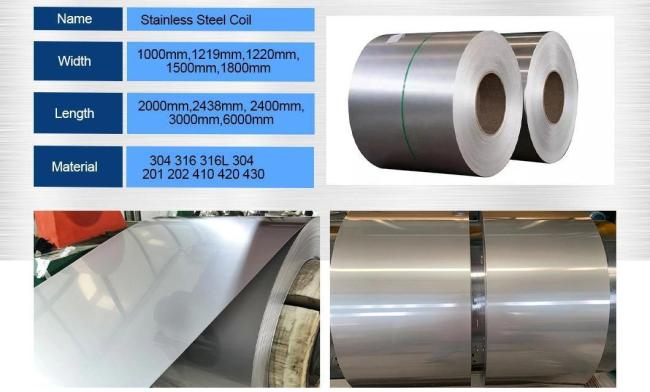 AISI ASTM JIS 403 Grade 201 304 Ss Coils Stainless Steel Coil