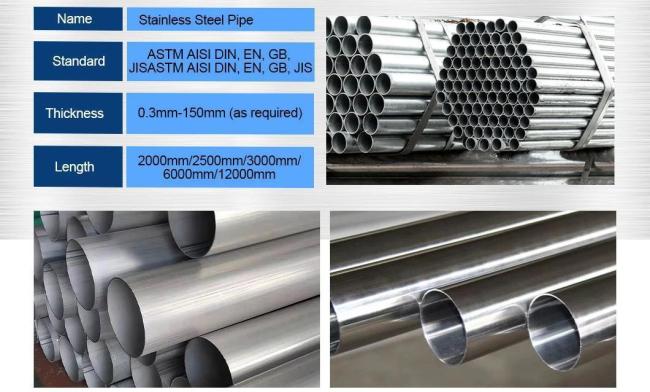 ASTM 201 304 304L 316L Corrosion Resistant Round Polished Seamless/Welded Stainless Steel Pipe and Tube Prices