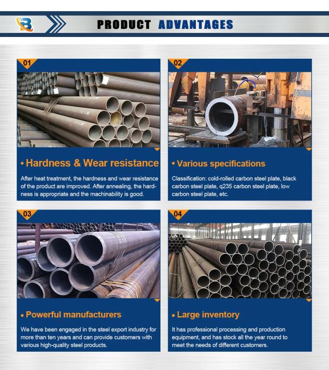 Top Quality ASTM 5L Carbon Steel Pipe 10mm 20mm 25mm Thickened Carbon Steel Pipe Wall Types of Carbon Steel Pipe