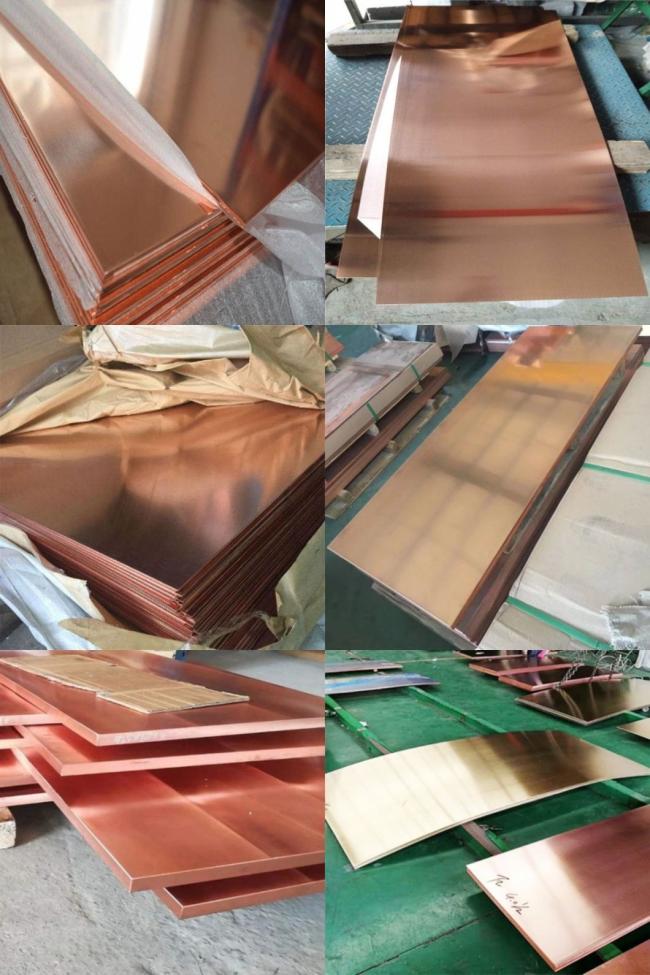1/4 Inch T2 C1100 C1220 C2400 C2600 C1100 Copper Plate 4X8 Sheets 99.9% T2 C11000 Red Copper Plate