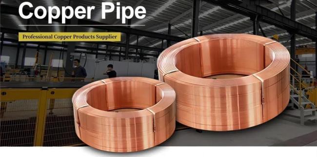 R410A Copper Pancake Coil Tube Air Conditioner Installation Kits 15 FT Copper Pipes
