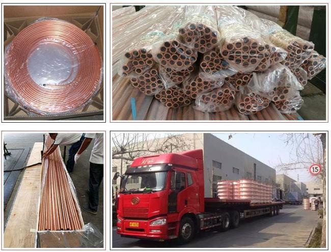 Custom Size Copper Pipe 15mm Tube 3/8" Insulated Copper Pipes for Air Conditioners