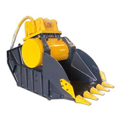 China Construction Loader Fine Screening Bucket Limestone Concrete Quarry Stone Jaw Crusher Bucket for sale
